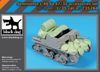 Black Dog T35264 Semovente L 40 da 47/32 accessories set (designed to be used with Italeri kits) 1/35