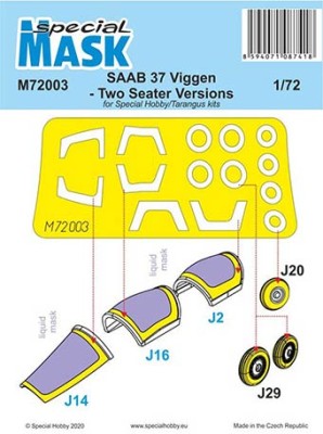 Special Hobby M72003 1/72 Mask for SAAB 37 Viggen Two Seater