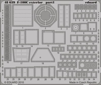 Eduard 48639 F-100C exterior Trumpeter