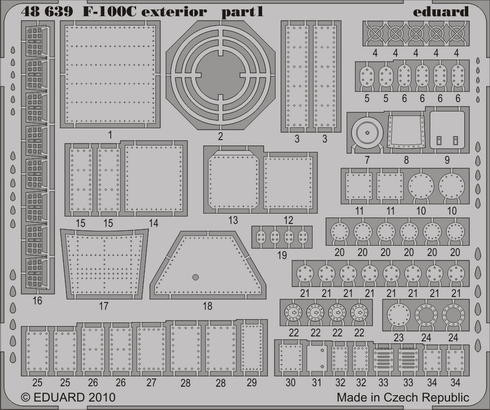 Eduard 48639 F-100C exterior Trumpeter
