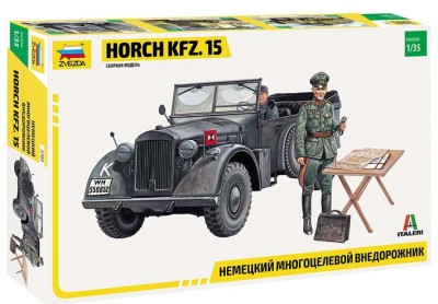 Звезда 3709 Horch Kfz 15 (репак Италери) 1/35
