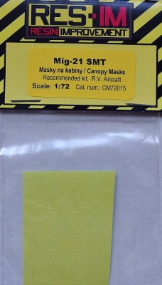 RES-IM RESICM72015 1/72 Canopy Masks for MiG-21 SMT (RV AIRCRAFT)