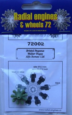 Radial Engines &amp; Wheels REW-72002 1/72 Bristol Pegasus (Radial Engine)