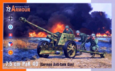 Special Armour SA72025 7,5cm PaK 40 German Anti-tank Gun 1/72