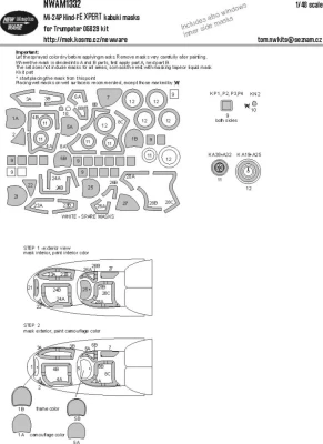 New Ware NWA-M1332 Mask Mi-24P Hind-F EXPERT (TRUMP) 1/48