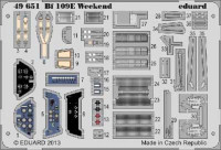 Eduard 49651 1/48 Фототравление для Bf 109E Weekend