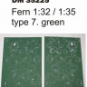 Dan Models 35225 листья папоротника зелёные набор № 7 1/35