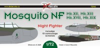 Dk Decals 72146 Mosquito NF Mk.XII-XIX (10x camo) 1/72