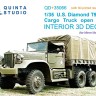 Quinta studio QD+35066 U.S. Diamond T 968A Cargo truck (open cab)(Mirror Models) (с 3D-печатными деталями) 1/35