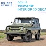 Quinta Studio QD35115 УАЗ 469 (Zvezda) 3D Декаль интерьера кабины 1/35