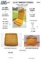Aims AIMS48D040 USAF seat stencils - use lower pack stencils only on bombers 1/48