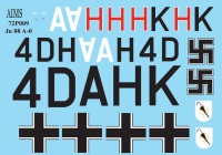 Aims AIMS72P009 Junkers Ju-88A-0 (designed to be used with Revell Ju-88A-1 kits) 1/72