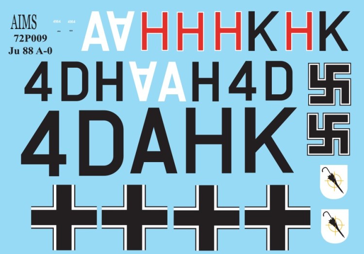 Aims AIMS72P009 Junkers Ju-88A-0 (designed to be used with Revell Ju-88A-1 kits) 1/72