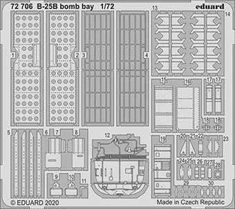 Eduard 72706 SET B-25B bomb bay (AIRF)