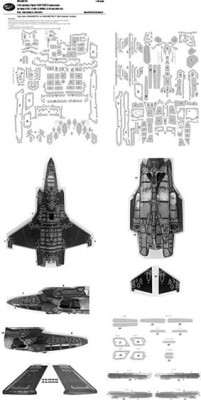 New Ware NWA-M0763 1/48 Mask F-35A Lightning II Fighter RAM PANELS