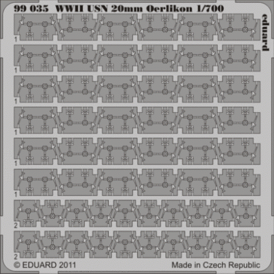 Eduard 99035 WWII USN 20mm Oerlikon 1/700