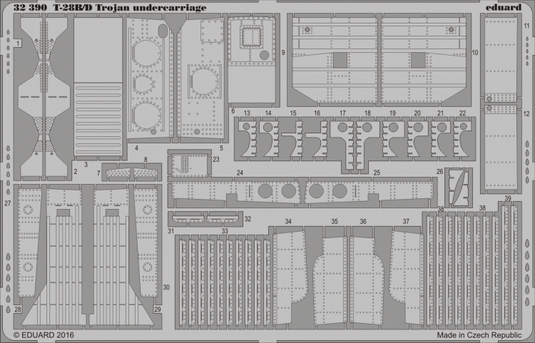 Eduard 32390 T-28B/D Trojan undercarriage 1/32