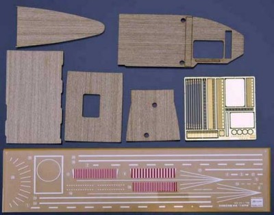 Hasegawa 72124 Фототравление Wooden deck for aircraft carrier akagi three flight deck (HASEGAWA) 1/700