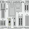 Eduard FE968 1/48 Rafale C seatbelts grey STEEL (REV)
