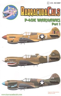 Barracuda Studios BC-32007 Curtiss P-40K Warhawks Pt 1 (3) 246040 White 13 64thFS, 57thFG Lt R.Johnson 'Jay' Tunisia 1943 1/32