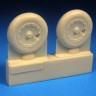 Barracuda Studios BCR48423 Focke-Wulf Fw-190A-6/Fw-190A-7/Fw-190A-8/Fw-190A-9 Fw-190F, Fw-190D Mainwheels with smooth Tire 1/48