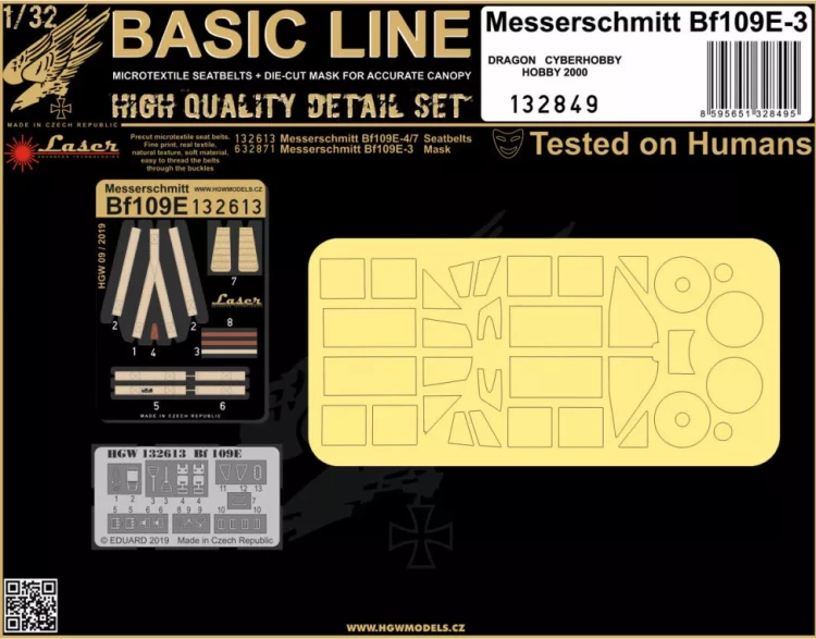 HGW 132849 Bf 109E-3 (DRAG/CYBERH.) BASIC LINE 1/32