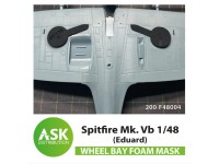 Art Scale 200-F48004 Supermarine Spitfire Mk.I, Mk.II Foam flexible wheel bays mask 1/48