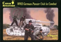 Caesar Miniatures H085 German Panzer Unit in Combat (WWII) x 32 figures (figures only. no background equipment is included) 1/72