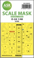 Art Scale 200-M48093 Cessna O-2A wheels and canopy frame paint masks (inside and outside) 1/48