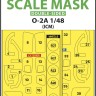 Art Scale 200-M48093 Cessna O-2A wheels and canopy frame paint masks (inside and outside) 1/48