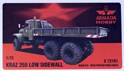 Armada Hobby E72181 KRAZ 255 Low Sidewall (resin kit w/ PE) 1/72