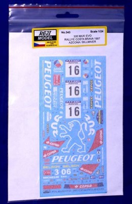 Reji Model 343 Peugeot 306 Maxi EVO Rallye Costa Brava 1997 1/24