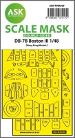 Art Scale 200-M48309 Douglas DB-7B Boston III double-sided self-adhesive fit mask of clear parts and wheels 1/48