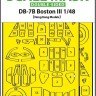 Art Scale 200-M48309 Douglas DB-7B Boston III double-sided self-adhesive fit mask of clear parts and wheels 1/48