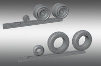 Print Scale PSW72020 Boeing B-17 Resin Rims And Elastic Rubber Wheels 1/72