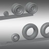 Print Scale PSW72020 Boeing B-17 Resin Rims And Elastic Rubber Wheels 1/72