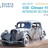 Quinta studio QD+35171 Citroen 11CV (Tamiya) (с 3D-печатными деталями) 1/35