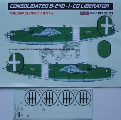 Kora Model DEC72222 Consolidated B-24D-1-CO Italian Pt.II декали декали 1/72