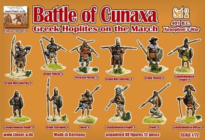 Linear-A LA019 Battle Of Cunaxa (Greek Hoplites On The March) 401 B.C. Xenophons War 1/72