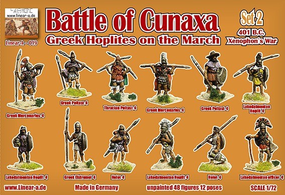 Linear-A LA019 Battle Of Cunaxa (Greek Hoplites On The March) 401 B.C. Xenophons War 1/72