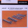 Eduard 648607 BRASSIN 1/48 Bf 110C/D/E exhaust stacks (EDU)