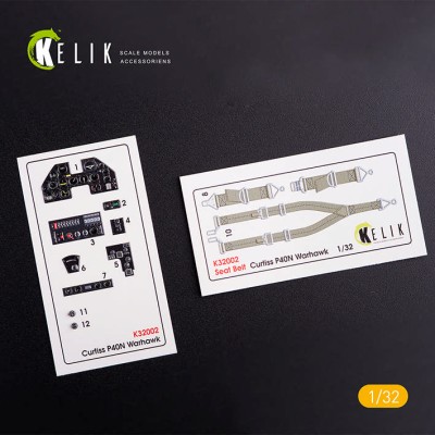 Reskit K32002 P40-N interior 3D decals for Trumpeter kit Trumpeter 1/32