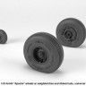 Armory ARAW32312 Boeing/Hughes AH-64A Apache wheels with weighted tires/tyres, spoked hubs 1/32