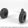 Armory ARAW32312 Boeing/Hughes AH-64A Apache wheels with weighted tires/tyres, spoked hubs 1/32