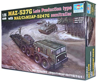 Trumpeter 00212 Автомобиль МАЗ-537 с прицепом ЧМЗ АП-52 1/35