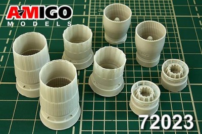Amigo Models AМG 72023 AL-31F exh. nozzles for Su-27 (ZVE/HAS/TRUMP) 1/72