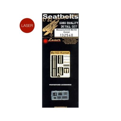 HGW 132540 Seatbelts Messerschmitt Me 163 Komet (laser) 1/32