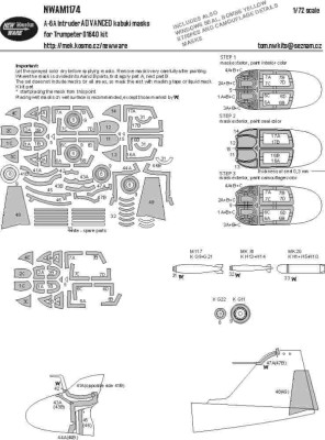 New Ware NWA-M1174 Mask A-6A Intruder ADVANCED (TRUMP) 1/72