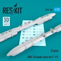 Reskit RS72-337 BRU-3A bomb racks for F-111 (2 pcs.) 3D-Print 1/72
