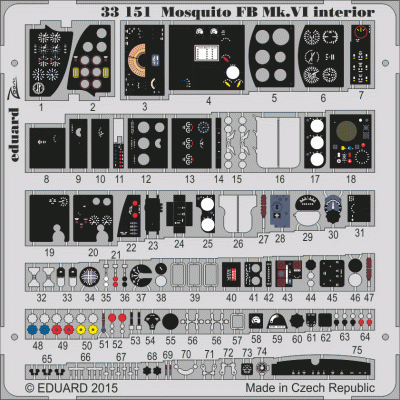 Eduard 33151 Mosquito Mk.VI interior 1/32